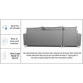 Straight Line 6 seater L Shape Sofa set (Left Side Handle)(Light Grey)