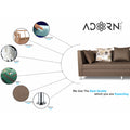 Adorn India Alica Three Seater Sofa (Camel)