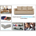 Adorn India New Straight Line Three Seater Sofa(Beige)