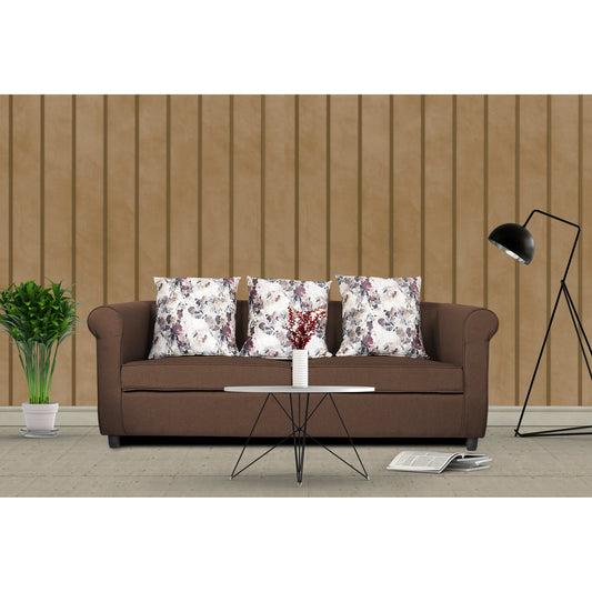 Adorn India Magnum 3 Seater Sofa (Brown)