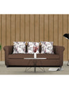 Adorn India Magnum 3 Seater Sofa (Brown)