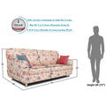 Adorn India Roselyn Digital Print 3+2 5 Seater Sofa Set (Beige)