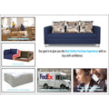 Adorn India Alita 3 Seater Compact Sofa (Blue)