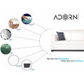 Adorn India Plush Leatherette 3-1-1 Sofa Set (White)