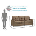 Adorn India Astor 3 Seater Sofa (Camel) (3 Year Warranty)