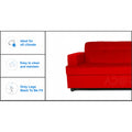 Adorn India Aleena 3 Seater Sofa(Red)