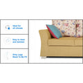 Adorn India Daisy 3 Seater Sofa Digitel Print (Beige)