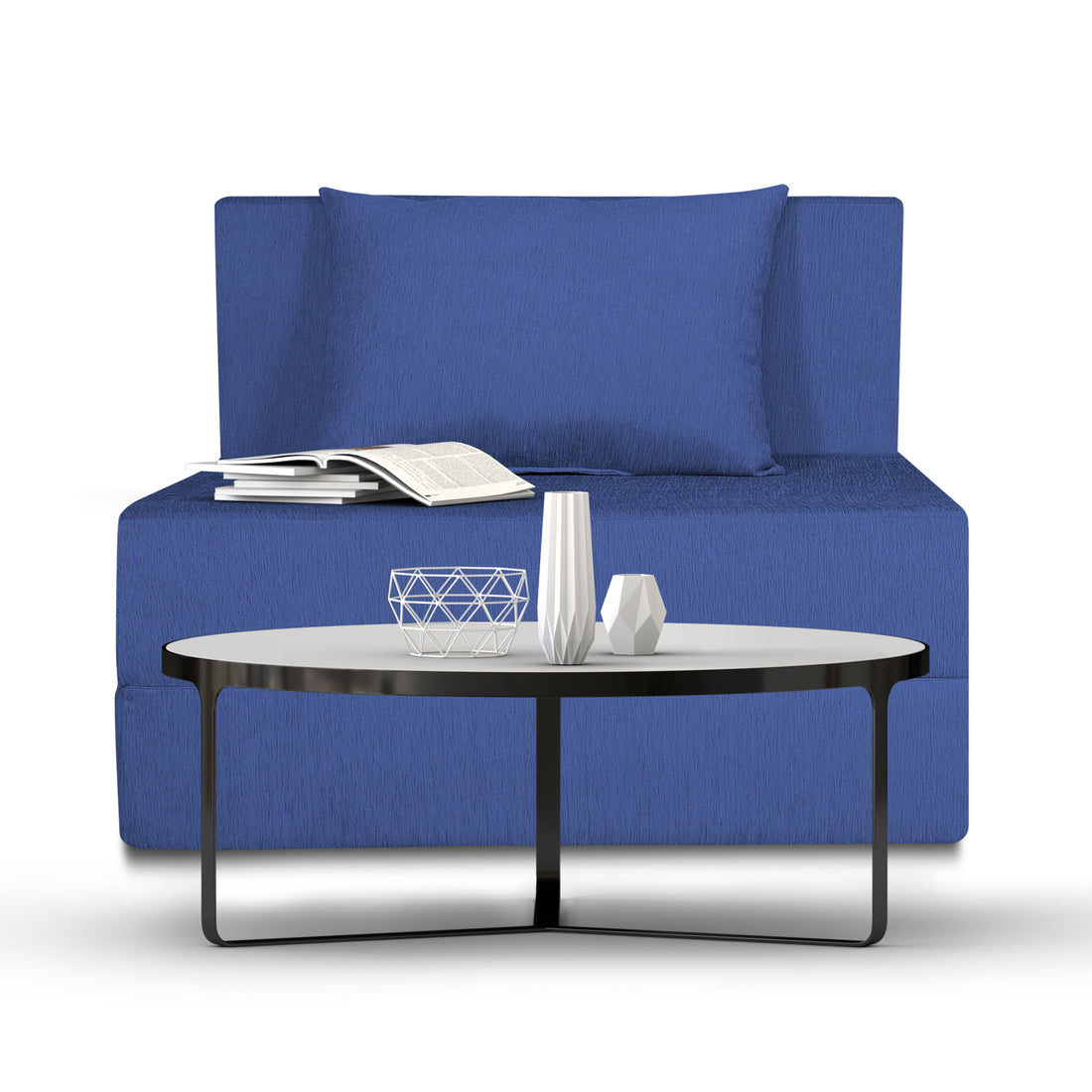 2 Seater Sofa Cum Bed Easy Alyn 3x6 (Dark Blue)