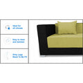 Almond 3 Seater Sofa cumbed(Green & Black)