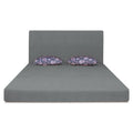 Adorn India Easy Highback Three Seater Sofa Cum Bed Floral 5' x 6' (Grey) (1 Year Warranty)
