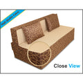 3 Seater Sofa Cum Bed Easy Poly Cotton (Brown and Beige) (6x6)