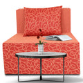 Adorn India Easy Single Seater Sofa Cum Bed Poly Cotton (Red) 3'X6'