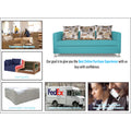 Adorn India Alita 3 Seater Compact Sofa (Aqua Blue)