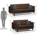 Adorn India Chilly 5 Seater 3+2 Fabric Sofa Set (Brown) (3 Year Warranty)