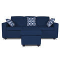 Monteno L Shape 4 Seater Sofa Set (Blue)