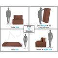 1 Seater Sofa Cum Bed Easy Alyn 3x6 (Brown)