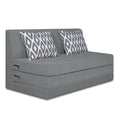 Adorn India Easy Highback Three Seater Sofa Cum Bed Rhombus 6'x 6' Grey (3 Year Warranty)