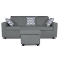 Monteno L Shape 4 Seater Sofa Set (Grey)