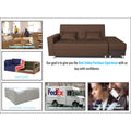 Adorn India Flora Sofa Cum bed (Brown)
