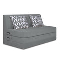 Adorn India Easy Highback Three Seater Sofa Cum Bed Rhombus 5' x 6' (Grey) (1 Year Warranty)