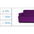 Adorn India Aleena 3 Seater Sofa(Dark Purple)