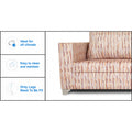 Adorn India Lancia 3 Seater Sofa Digitel Print (Beige)