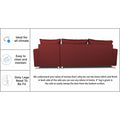 Straight line 6 seater L Shape Sofa set (Maroon)