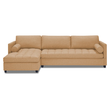 Adorn India Alexander L Shape 6 Seater Sofa (Left Side Handle)(Beige)