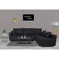 Straight line L Shape Sofa (Black)