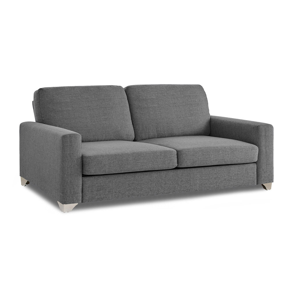 Adorn India Straight line 3 Seater Sofa (New Grey)
