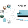 Alyssum 3 Seater Sofa Cumbed (Sky Blue & Black)