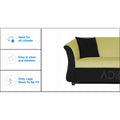 Adorn India Acura 3 Seater Sofa(Green & Black)