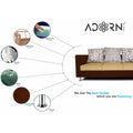 Adorn India Dexter Sofa Set 3-1-1 digitel Print (Brown & Beige)