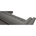Adorn India Alexander L Shape 7 Seater Sofa Set with Ottoman Puffy RHS (Light Grey) (3 Year Warranty)