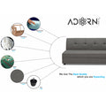 Adorn India Atlas Wood Modular Sofa Set (Light Grey) (3 Year Warranty)