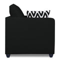 Zink Straight Line 3-1-1 5 Seater Sofa Set (Wood & Fabric, Black)