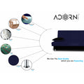 Alyssum 3 Seater Sofa Cumbed (Navy Blue & Black)