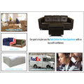 Adorn India Orchid Modular Sofa Set Leatherette (Black)