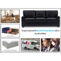 Adorn India Exclusive Rosina Leatherette Three Seater Sofa (Black)