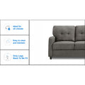 Adorn India foam Astor 3+1+1 5 Seater Sofa Set (Grey)