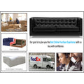 Adorn India Cosmos Leatherette 3-1-1 Sofa Set (Black)
