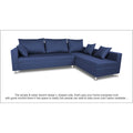 Straight line L Shape Sofa (Blue)
