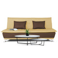 Adorn India Exclusive Two Tone Arden 4 Seater Wood Sofa Cum Bed 4 x 6 (Brown & Beige) (3 Year Warranty)