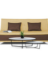 Adorn India Exclusive Two Tone Arden Three Seater Sofa Cum Bed (Brown & Beige)