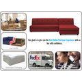 Adorn India Atlas Modular Sofa Set (Maroon)(3 Year Warranty)