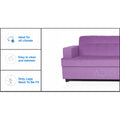 Adorn India Aleena 3 Seater Sofa(Light Purple)