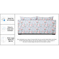 Adorn India Straight line 3 Seater Sofa Cum Bed Floral Digital Print (Blue)