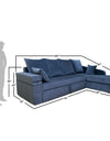 Adorn India Comfort Line Corner Cumbed 6 Seater Sofa (Grey)