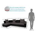 Adorn India Adillac 5 Seater Corner Sofa(Left Side Handle)(Grey & Black)