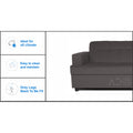 Adorn India Aleena 3 Seater Sofa(Grey)